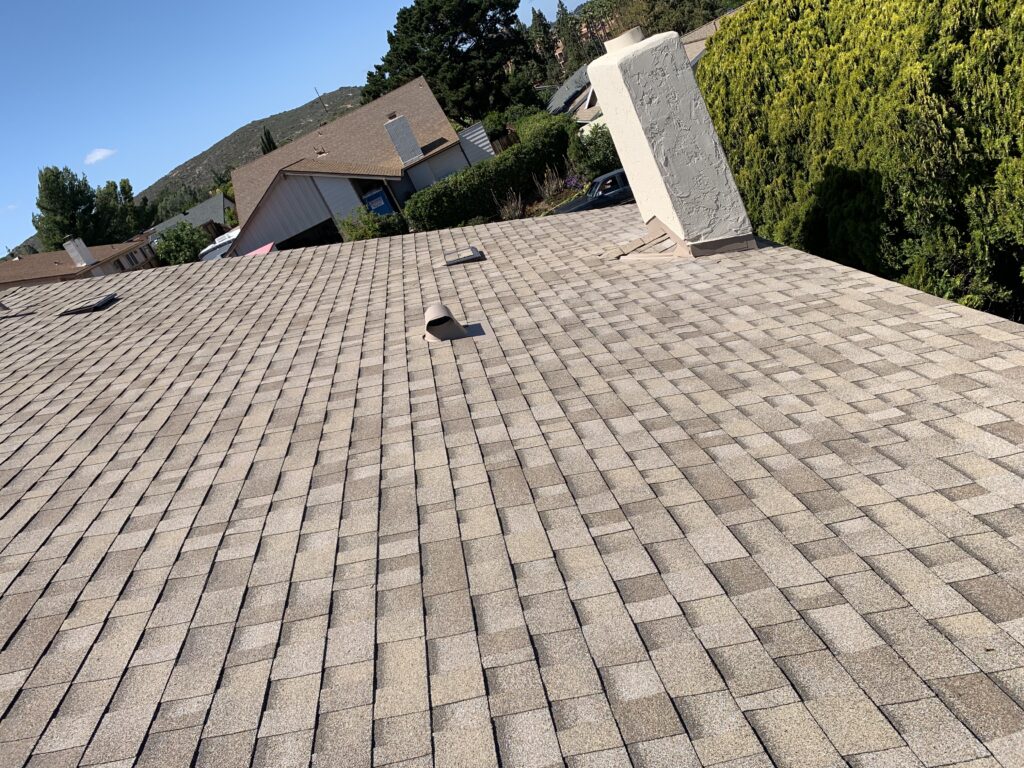 A roof that has been damaged by the rain.